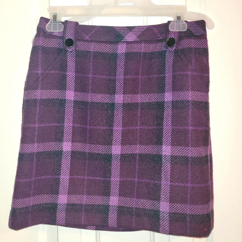 Vintage y2k Loft Preppy Purple Plaid Skirt